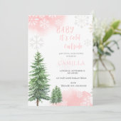 Baby Het is koud buiten het winterse Baby shower Kaart (Staand voorkant)