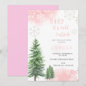 Baby Het is koud buiten het winterse Baby shower Kaart (Voorkant / Achterkant)