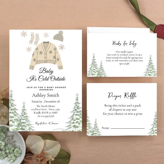 Baby Het is koud buiten het winterse baby shower Kaart