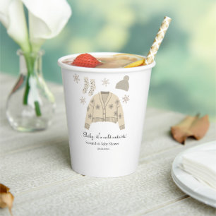 Baby Het is koud buiten het winterse baby shower Papieren Bekers