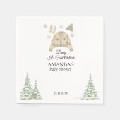 Baby Het is koud buiten het winterse baby shower Servet (Voorkant)