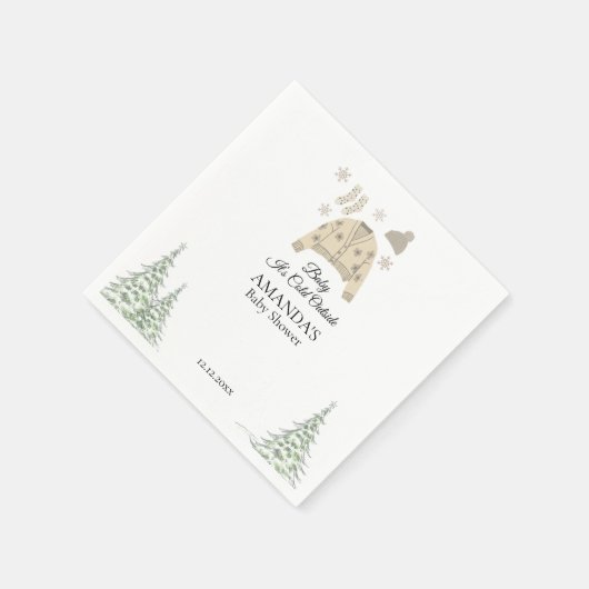 Baby Het is koud buiten het winterse baby shower Servet (Hoek)