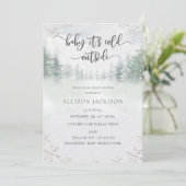 Baby Het is koud buiten het wintersneeuwBaby showe Kaart (Staand voorkant)