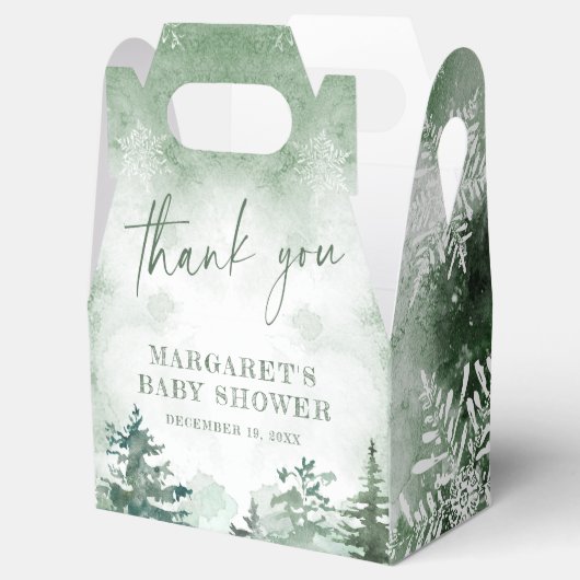 Baby Het is koud buiten het winterwoud Bedankdoosjes (Geopend)