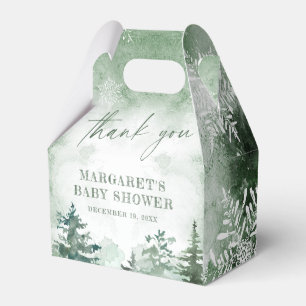 Baby Het is koud buiten het winterwoud Bedankdoosjes