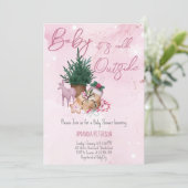 Baby Het is Koud Buiten het winterwoud meisje Kaart (Staand voorkant)