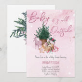 Baby Het is Koud Buiten het winterwoud meisje Kaart (Voorkant / Achterkant)