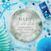 Baby Het is koud buiten het winterwoud Papieren Bordje (Feest)