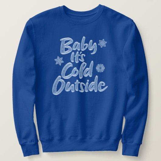Baby Het is koud buiten - Icy Blue Frozen Kerstmis Trui (Design voorkant)