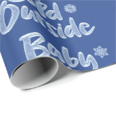 Baby Het is koud buiten Icy Blue, gevroren kerstmi Cadeaupapier (Rol Hoek)