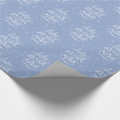 Baby Het is koud buiten in Serenity Blue Cadeaupapier (Hoek)
