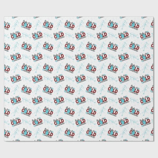 Baby Het is koud buiten inpakpapier (Vlak)