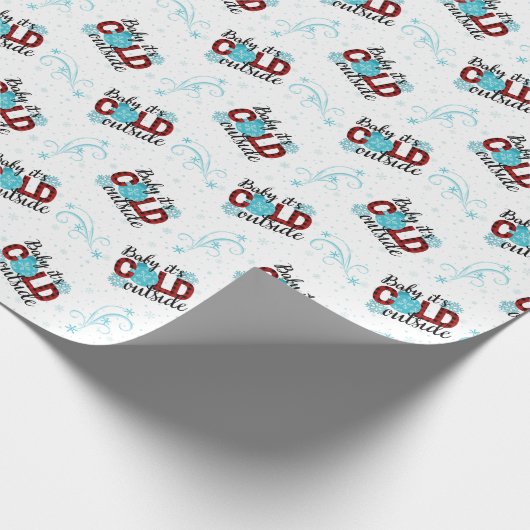 Baby Het is koud buiten inpakpapier (Hoek)