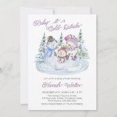 Baby het is koud buiten Jolly Snowman Baby shower Kaart (Voorkant)