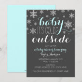Baby het is koud buiten - Jongen Baby shower Uitno Kaart (Voorkant / Achterkant)