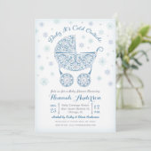 Baby Het is koud buiten, Jongen Shower Uitnodiging (Staand voorkant)