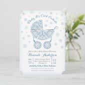 Baby Het is koud buiten, Jongen Shower Uitnodiging (Staand voorkant)