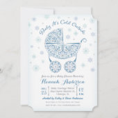 Baby Het is koud buiten, Jongen Shower Uitnodiging (Voorkant)