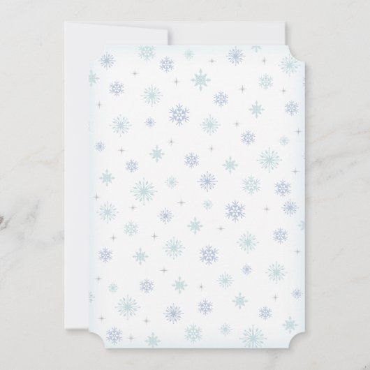 Baby Het is koud buiten, Jongen Shower Uitnodiging (Achterkant)