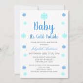 Baby Het is koud buiten Jongen Winter Baby shower Kaart (Voorkant)