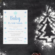 Baby Het is koud buiten Jongen Winter Baby shower