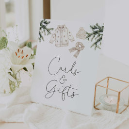 Baby Het is koud buiten Kaarten en geschenken Reclamebord Met Voetstuk