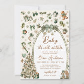 Baby het is koud buiten Kerst Baby shower Kaart (Voorkant)