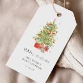 Baby Het is koud buiten kerstBaby shower Cadeaulabel