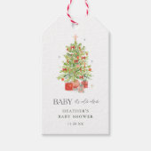 Baby Het is koud buiten kerstBaby shower Cadeaulabel (Voorkant)