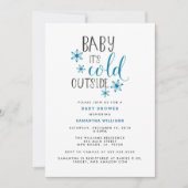 Baby Het is koud buiten kerstBaby shower Kaart (Voorkant)