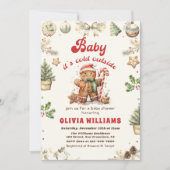 Baby Het is koud buiten kerstBaby shower Kaart (Voorkant)