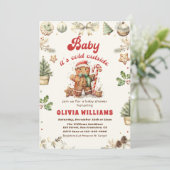 Baby Het is koud buiten kerstBaby shower Kaart (Staand voorkant)