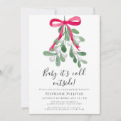 Baby Het is koud buiten kerstBaby shower Kaart (Voorkant)