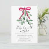 Baby Het is koud buiten kerstBaby shower Kaart (Staand voorkant)