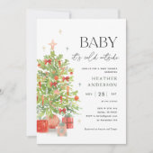 Baby Het is koud buiten kerstBaby shower Kaart (Voorkant)