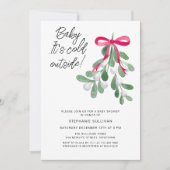 Baby Het is koud buiten kerstBaby shower Kaart (Voorkant)
