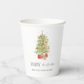 Baby Het is koud buiten kerstBaby shower Papieren Bekers (Achterkant)