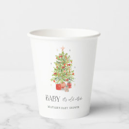 Baby Het is koud buiten kerstBaby shower Papieren Bekers