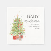 Baby Het is koud buiten kerstBaby shower Servet (Voorkant)