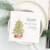 Baby Het is koud buiten kerstBaby shower Servet