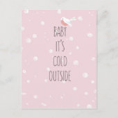 Baby, het is koud buiten - kerstBriefkaart Feestdagenkaart (Voorkant)