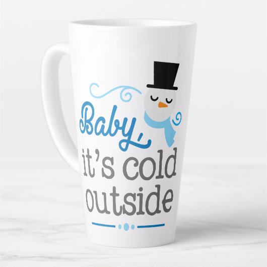 baby het is koud buiten kerstfeestdag latte mok (Linkerhoek)