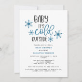 Baby Het is koud buiten Kerstmis Baby shower Uitno Kaart (Voorkant)
