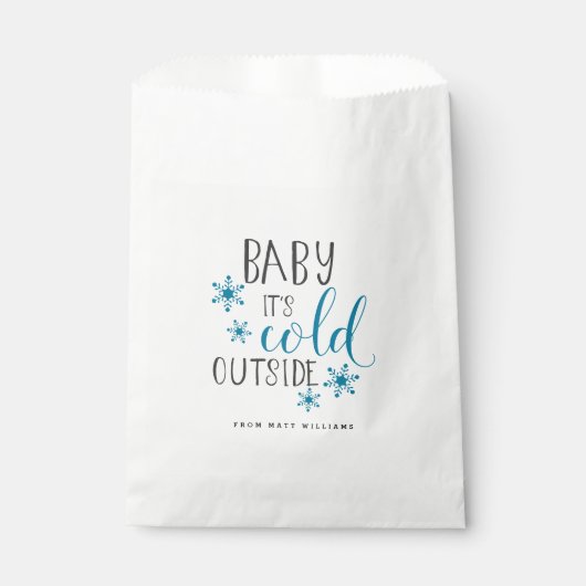 Baby Het is koud buiten Kerstmis Bedankzakje (Voorkant)
