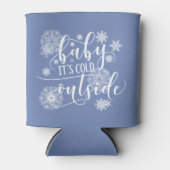 Baby het is koud buiten Kerstmis Blikjeskoeler (Voorkant)