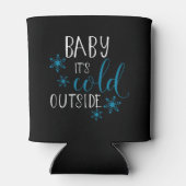 Baby Het is koud buiten Kerstmis Blikjeskoeler (Achterkant)