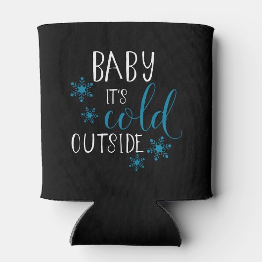 Baby Het is koud buiten Kerstmis Blikjeskoeler (Achterkant)