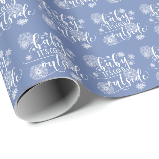 Baby het is koud buiten Kerstmis Cadeaupapier (Rol Hoek)