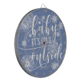 Baby het is koud buiten Kerstmis Dartbord (Voorkant Links)