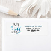 Baby Het is koud buiten Kerstmis Etiket (Insitu)